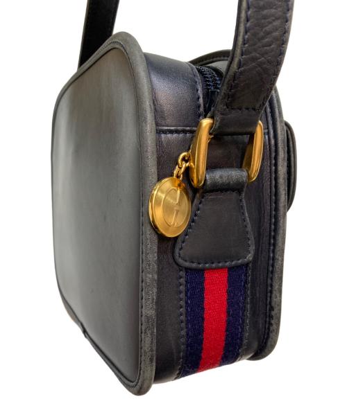 GUCCI（グッチ）GUCCI (グッチ) シェリーラインショルダーバッグ ネイビーの古着・服飾アイテム