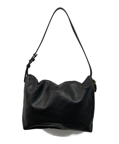 gemeil（ジェムイル）gemeil (ジェムイル) レザーワンハンドルバッグ ブラックの古着・服飾アイテム