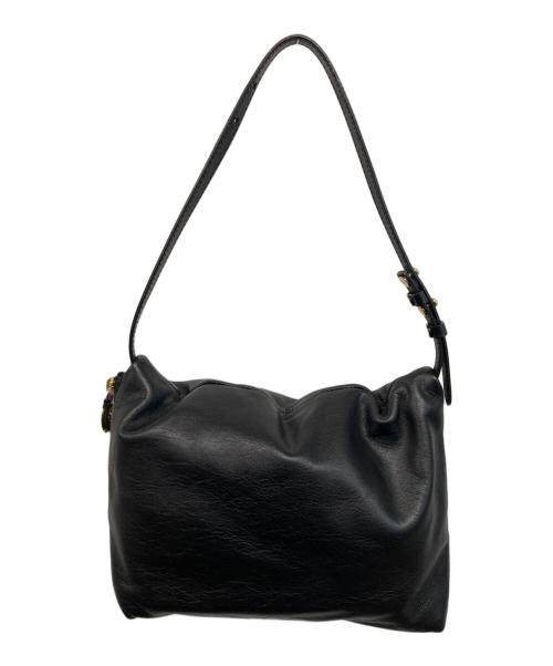 gemeil（ジェムイル）gemeil (ジェムイル) レザーワンハンドルバッグ ブラックの古着・服飾アイテム