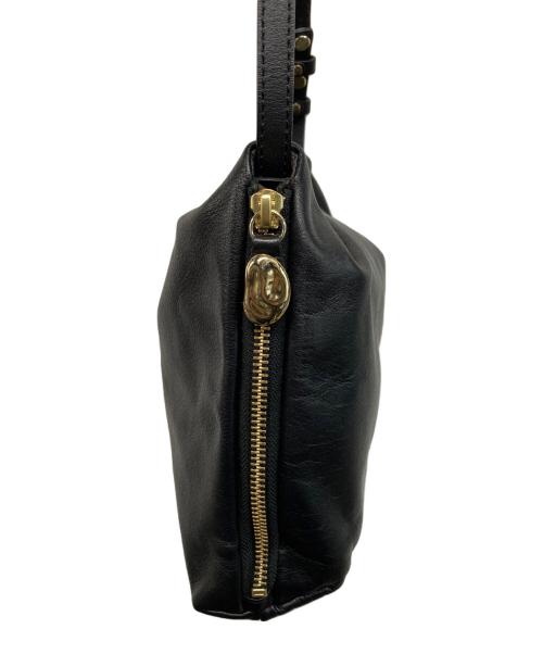 gemeil（ジェムイル）gemeil (ジェムイル) レザーワンハンドルバッグ ブラックの古着・服飾アイテム