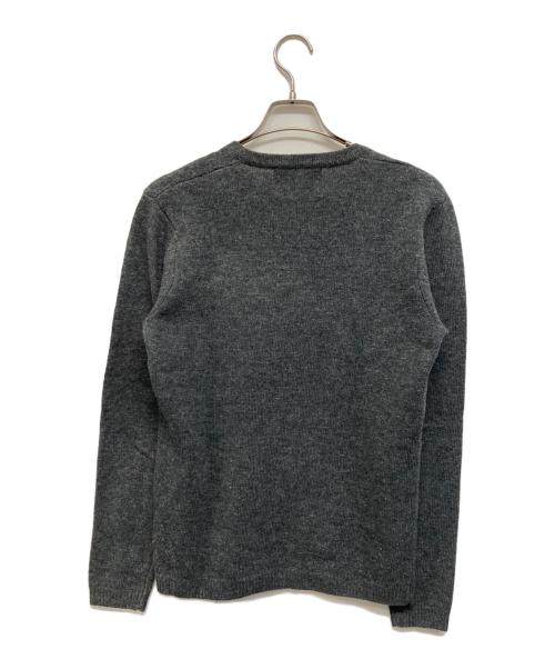 RAF SIMONS（ラフシモンズ）RAF SIMONS (ラフシモンズ) FRED PERRY (フレッドペリー) フロントワッペンウールニット グレー サイズ:XSの古着・服飾アイテム
