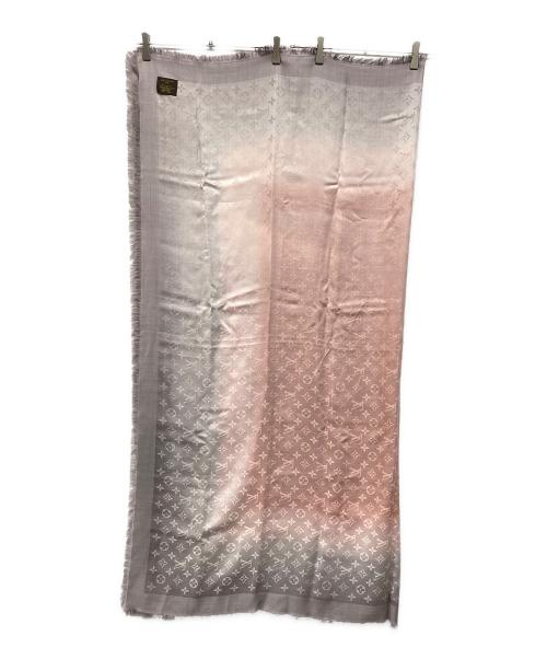 LOUIS VUITTON（ルイ ヴィトン）LOUIS VUITTON (ルイ ヴィトン) ショールモノグラムブラーリーグラム ピンク×パープルの古着・服飾アイテム