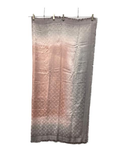 LOUIS VUITTON（ルイ ヴィトン）LOUIS VUITTON (ルイ ヴィトン) ショールモノグラムブラーリーグラム ピンク×パープルの古着・服飾アイテム