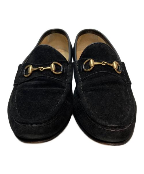 GUCCI（グッチ）GUCCI (グッチ) スウェードビットローファー ブラック サイズ:SIZE 36 1/2の古着・服飾アイテム