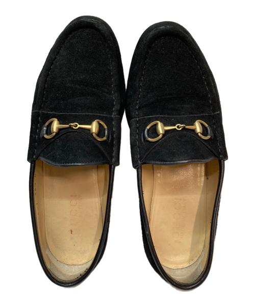GUCCI（グッチ）GUCCI (グッチ) スウェードビットローファー ブラック サイズ:SIZE 36 1/2の古着・服飾アイテム