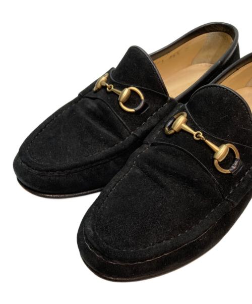 GUCCI（グッチ）GUCCI (グッチ) スウェードビットローファー ブラック サイズ:SIZE 36 1/2の古着・服飾アイテム