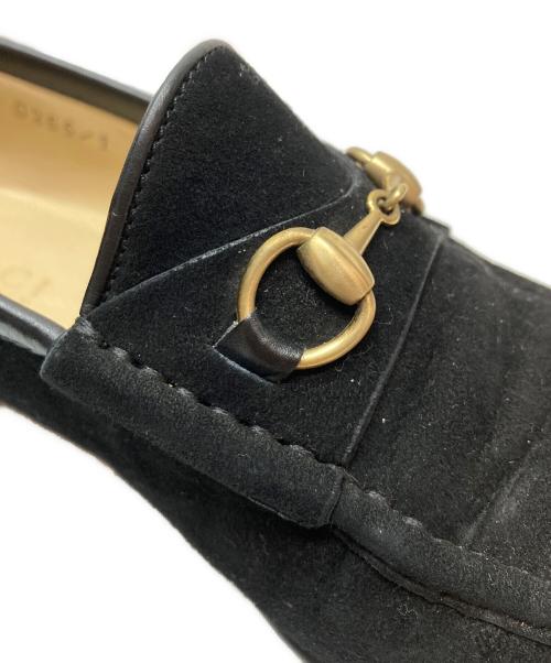 GUCCI（グッチ）GUCCI (グッチ) スウェードビットローファー ブラック サイズ:SIZE 36 1/2の古着・服飾アイテム