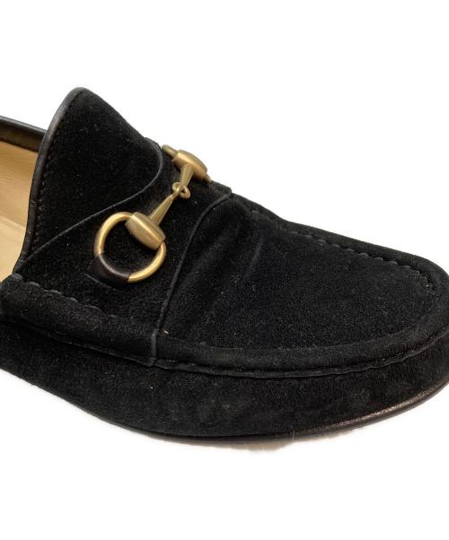 GUCCI（グッチ）GUCCI (グッチ) スウェードビットローファー ブラック サイズ:SIZE 36 1/2の古着・服飾アイテム