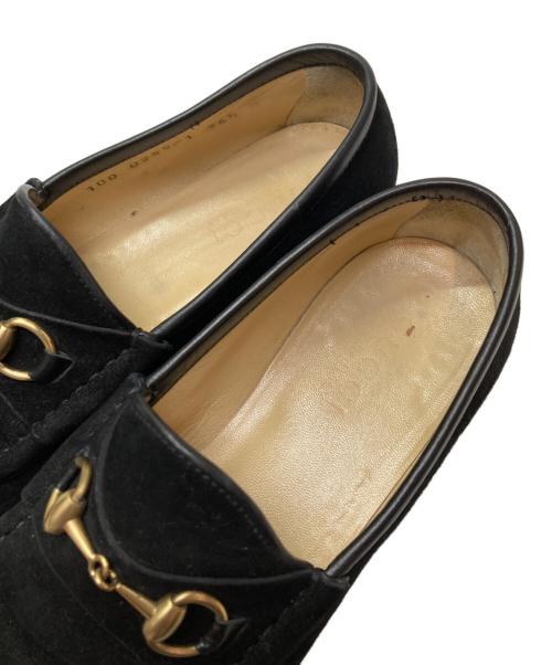 GUCCI（グッチ）GUCCI (グッチ) スウェードビットローファー ブラック サイズ:SIZE 36 1/2の古着・服飾アイテム