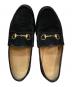 中古・古着 GUCCI (グッチ) スウェードビットローファー ブラック サイズ:SIZE 36 1/2：10000円