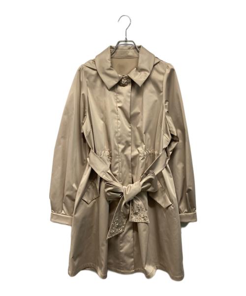 TO BE CHIC（トゥービーシック）TO BE CHIC (トゥービーシック) リモンタナイロンフーデッドコート トレンチコ-ト ベージュ サイズ:SIZE 42の古着・服飾アイテム
