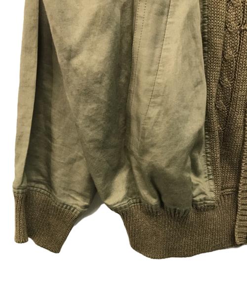 CELINE MONSIEUR（セリーヌ）CELINE MONSIEUR (セリーヌ) ヴィンテージコットンリネンカーディガン ブラウン サイズ:Lの古着・服飾アイテム