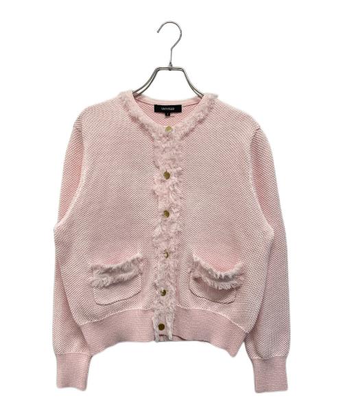 UNTITLED（アンタイトル）UNTITLED (アンタイトル) ツイードニットカーディガン ピンク サイズ:M 未使用品の古着・服飾アイテム
