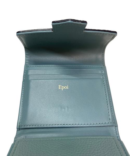 epoi（エポイ）epoi (エポイ) リツ 中BOX二つ折り財布 ブルーの古着・服飾アイテム