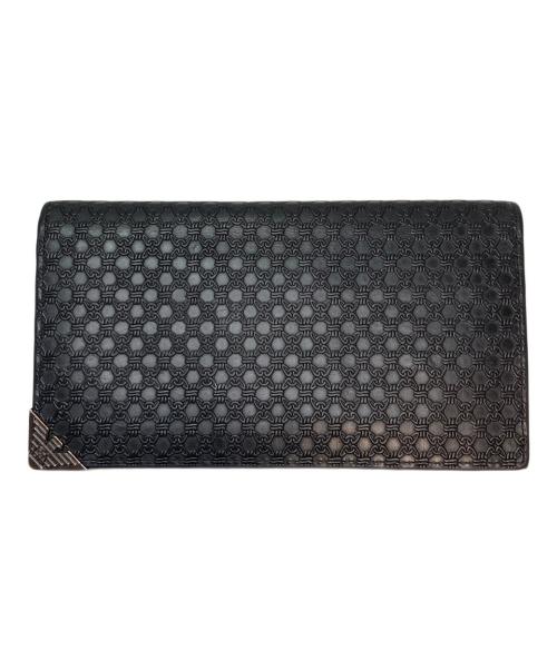 EMPORIO ARMANI（エンポリオ アルマーニ）EMPORIO ARMANI (エンポリオ アルマーニ) 2つ折り長財布 ブラックの古着・服飾アイテム