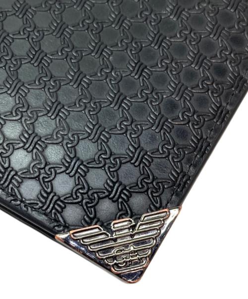 EMPORIO ARMANI（エンポリオ アルマーニ）EMPORIO ARMANI (エンポリオ アルマーニ) 2つ折り長財布 ブラックの古着・服飾アイテム