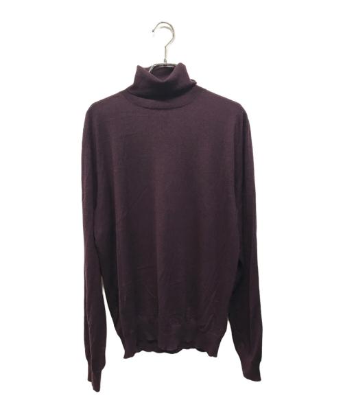 PRADA（プラダ）PRADA (プラダ) カシミヤシルクタートルネックニット パープル サイズ:SIZE 50の古着・服飾アイテム