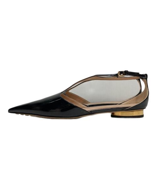 BOTTEGA VENETA（ボッテガベネタ）BOTTEGA VENETA (ボッテガベネタ) ポインテッドトゥパンプス ブラック サイズ:23.5cmの古着・服飾アイテム