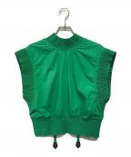 LOUIS VUITTONルイ ヴィトン）の古着「ラッフルトリムブラウス」｜グリーン