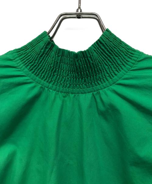 LOUIS VUITTON（ルイ ヴィトン）LOUIS VUITTON (ルイ ヴィトン) ラッフルトリムブラウス グリーン サイズ:SIZE 38の古着・服飾アイテム