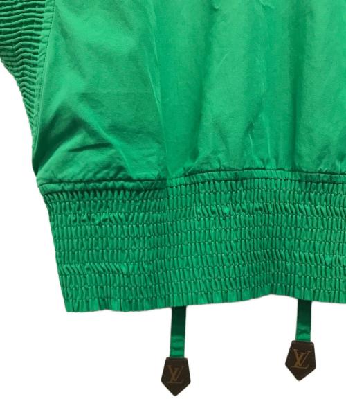 LOUIS VUITTON（ルイ ヴィトン）LOUIS VUITTON (ルイ ヴィトン) ラッフルトリムブラウス グリーン サイズ:SIZE 38の古着・服飾アイテム