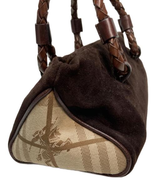 BURBERRY LONDON（バーバリーロンドン）BURBERRY LONDON (バーバリーロンドン) スウェード調ミニボストンバッグ ブラウンの古着・服飾アイテム