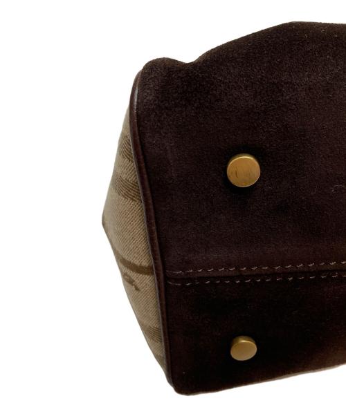 BURBERRY LONDON（バーバリーロンドン）BURBERRY LONDON (バーバリーロンドン) スウェード調ミニボストンバッグ ブラウンの古着・服飾アイテム