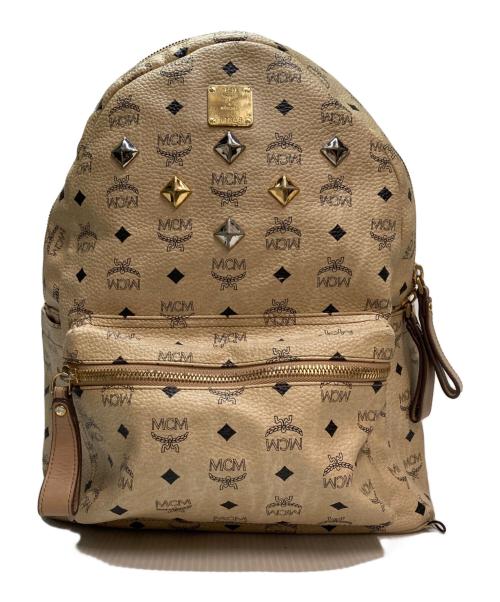 MCM（エムシーエム）MCM (エムシーエム) ビセトス ロゴグラム バックパック ベージュの古着・服飾アイテム
