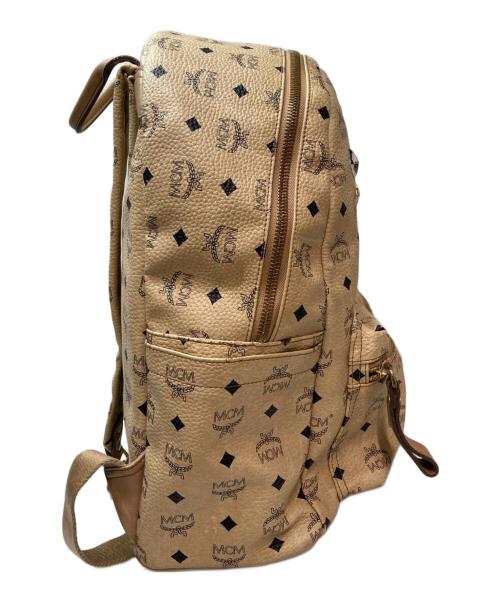 MCM（エムシーエム）MCM (エムシーエム) ビセトス ロゴグラム バックパック ベージュの古着・服飾アイテム
