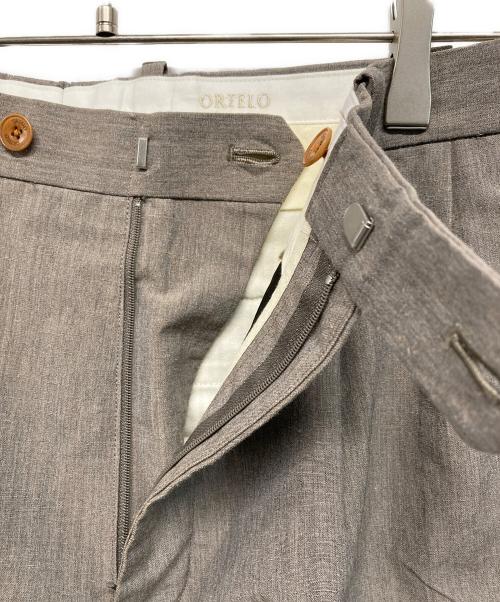 ORTELO（オルテロ）ORTELO (オルテロ) HOLLEBECK Toropical wool linen trousers グレー サイズ:SIZE 46の古着・服飾アイテム