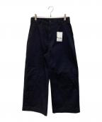 MHL.エムエイチエル）の古着「FADED COTTON TWILL TROUSERS(フェイデッド コットン ツイル トラウザーズ)」｜ネイビー