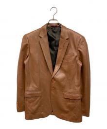 PS Paul Smith（ＰＳポールスミス）の古着「ラムレザーテーラードジャケット」｜ブラウン