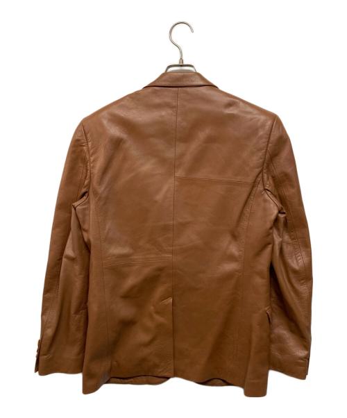 PS Paul Smith（ＰＳポールスミス）PS Paul Smith (ＰＳポールスミス) ラムレザーテーラードジャケット ブラウン サイズ:Mの古着・服飾アイテム