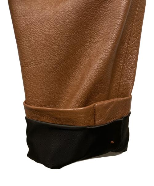 PS Paul Smith（ＰＳポールスミス）PS Paul Smith (ＰＳポールスミス) ラムレザーテーラードジャケット ブラウン サイズ:Mの古着・服飾アイテム