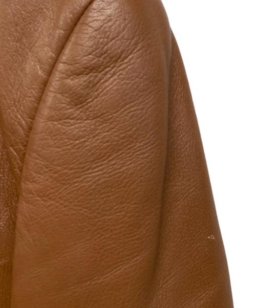 PS Paul Smith（ＰＳポールスミス）PS Paul Smith (ＰＳポールスミス) ラムレザーテーラードジャケット ブラウン サイズ:Mの古着・服飾アイテム