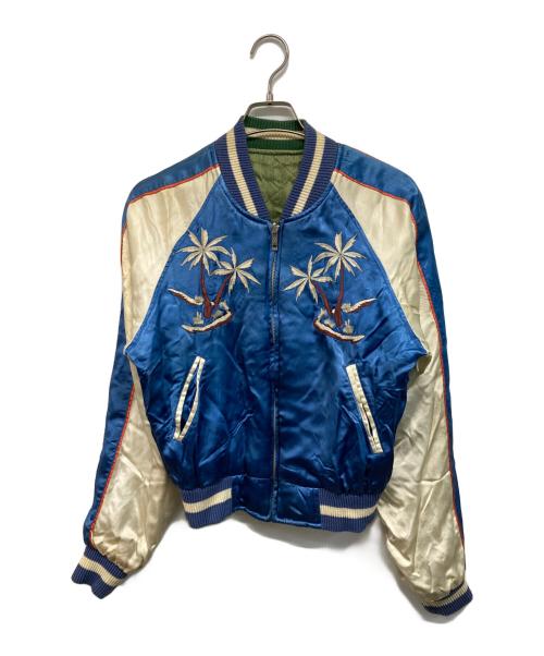 Pearl Diver（パールダイバー）Pearl Diver (パールダイバー) リバーシブルスカジャン オリーブ×ブルー サイズ:Sの古着・服飾アイテム