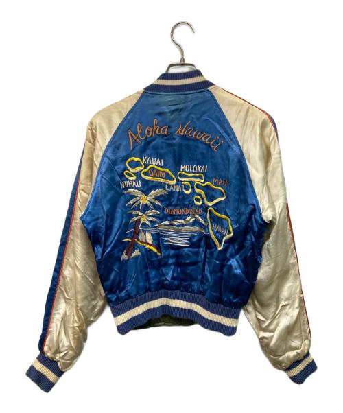 Pearl Diver（パールダイバー）Pearl Diver (パールダイバー) リバーシブルスカジャン オリーブ×ブルー サイズ:Sの古着・服飾アイテム