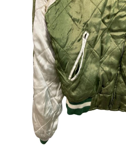 Pearl Diver（パールダイバー）Pearl Diver (パールダイバー) リバーシブルスカジャン オリーブ×ブルー サイズ:Sの古着・服飾アイテム