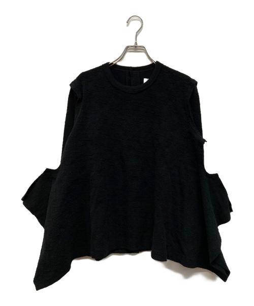 TAO COMME des GARCONS（タオ コムデギャルソン）TAO COMME des GARCONS (タオ コムデギャルソン) ジャガード 裁断 バックオープン トップス ブラック サイズ:Mの古着・服飾アイテム