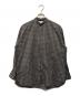 MARKWARE（マーカウェア）の古着「COMFORT FIT BAND COLLAR SHIRT CHECK POPLIN」｜グレー×ブラウン