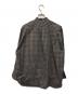 MARKWARE (マーカウェア) COMFORT FIT BAND COLLAR SHIRT CHECK POPLIN グレー×ブラウン サイズ:SIZE 1：9000円