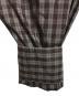 中古・古着 MARKWARE (マーカウェア) COMFORT FIT BAND COLLAR SHIRT CHECK POPLIN グレー×ブラウン サイズ:SIZE 1：9000円