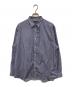 COMME des GARCONS HOMME（コムデギャルソン オム）の古着「綿ストライプ ギャザーシャツ」｜ブルー