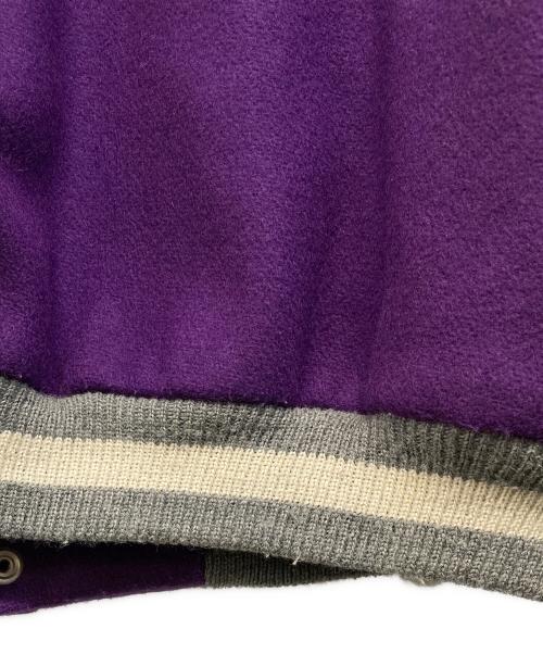 POST O'ALLS（ポストオーバーオールズ）POST O'ALLS (ポストオーバーオールズ) スタジャン パープル×グレー サイズ:SIZE 42の古着・服飾アイテム
