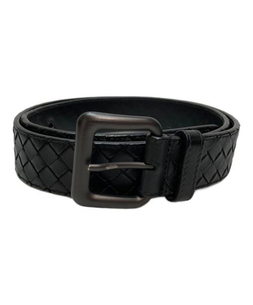 BOTTEGA VENETA（ボッテガベネタ）BOTTEGA VENETA (ボッテガベネタ) イントレチャートベルト ブラックの古着・服飾アイテム