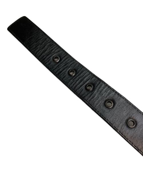 BOTTEGA VENETA（ボッテガベネタ）BOTTEGA VENETA (ボッテガベネタ) イントレチャートベルト ブラックの古着・服飾アイテム