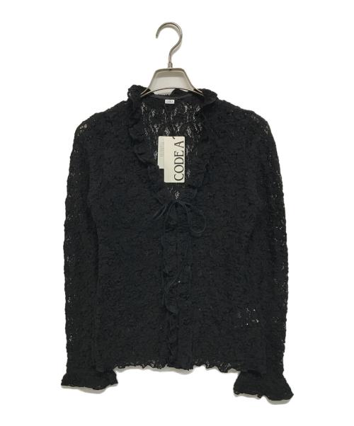 CODEA（コードエー）CODEA (コードエー) fluffy lace blouse(フラッフィー・レース・ブラウス) ブラック サイズ:FREE 未使用品の古着・服飾アイテム