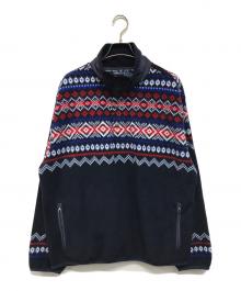 POLO RALPH LAUREN（ポロ・ラルフローレン）の古着「ノルディック柄フリーススナップＴ」｜ネイビー