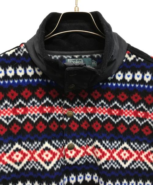 POLO RALPH LAUREN（ポロ・ラルフローレン）POLO RALPH LAUREN (ポロ・ラルフローレン) ノルディック柄フリーススナップＴ ネイビー サイズ:XLの古着・服飾アイテム