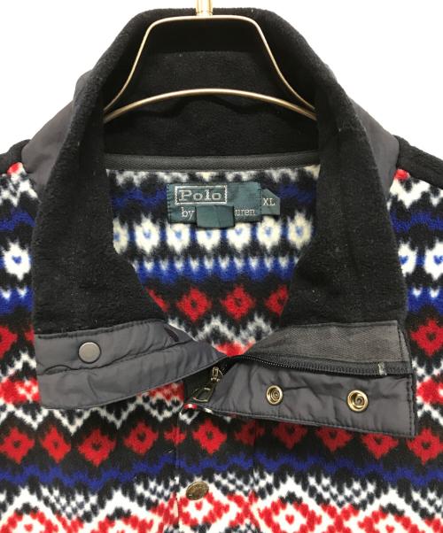 POLO RALPH LAUREN（ポロ・ラルフローレン）POLO RALPH LAUREN (ポロ・ラルフローレン) ノルディック柄フリーススナップＴ ネイビー サイズ:XLの古着・服飾アイテム
